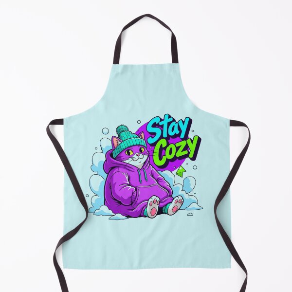 Item preview, Stay Cozy Neon Cat | Streetwear Purple Kitten Graphic designed and sold by LoveDesignMania.