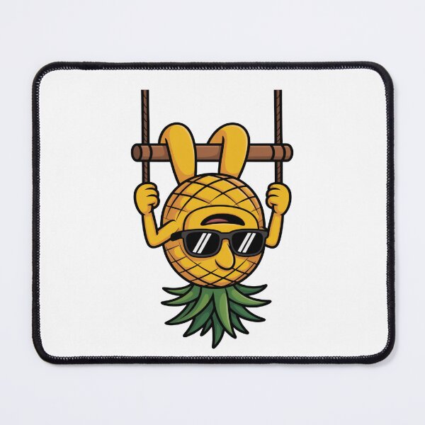 Item preview, Funny Upside Down Pineapple with Sunglasses – Playful Tropical Cartoon Illustration designed and sold by flagylART.