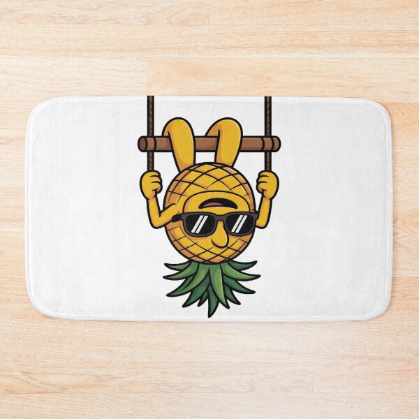 Item preview, Funny Upside Down Pineapple with Sunglasses – Playful Tropical Cartoon Illustration designed and sold by flagylART.