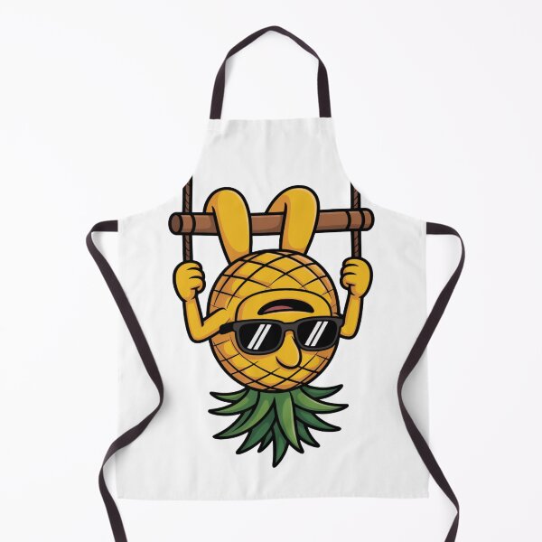 Item preview, Funny Upside Down Pineapple with Sunglasses – Playful Tropical Cartoon Illustration designed and sold by flagylART.