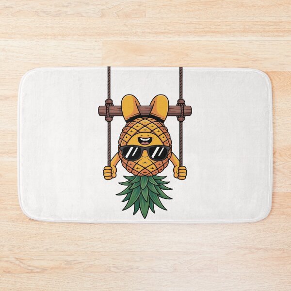 Item preview, Funny Upside Down Pineapple with Sunglasses – Playful Tropical Cartoon Illustration designed and sold by flagylART.