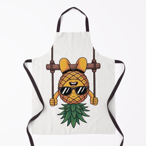 Item preview, Funny Upside Down Pineapple with Sunglasses – Playful Tropical Cartoon Illustration designed and sold by flagylART.