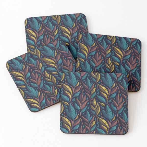Item preview, Midnight Forest Foliage - Elegant Jewel-Toned Leaf Seamless Pattern designed and sold by PrithviApparels.