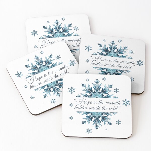 Item preview, Hope Is the Warmth Hidden Inside the Cold – Snowflake Quote Design designed and sold by ByKubraArt.