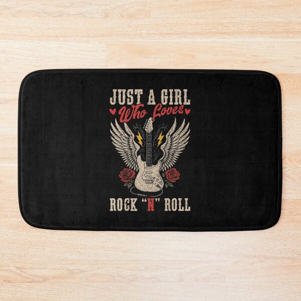 Item preview, Just A Girl Who Loves Rock N Roll Guitar Rock Music Vintage designed and sold by prabuniard.