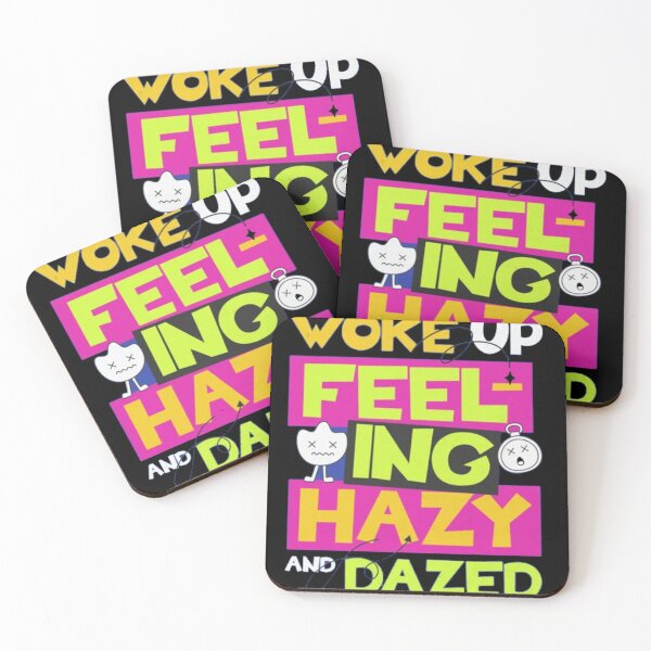 Item preview, Woke Up Hazy Dazed Neon Pink and Lime Green Art Print designed and sold by GenZFashion000.