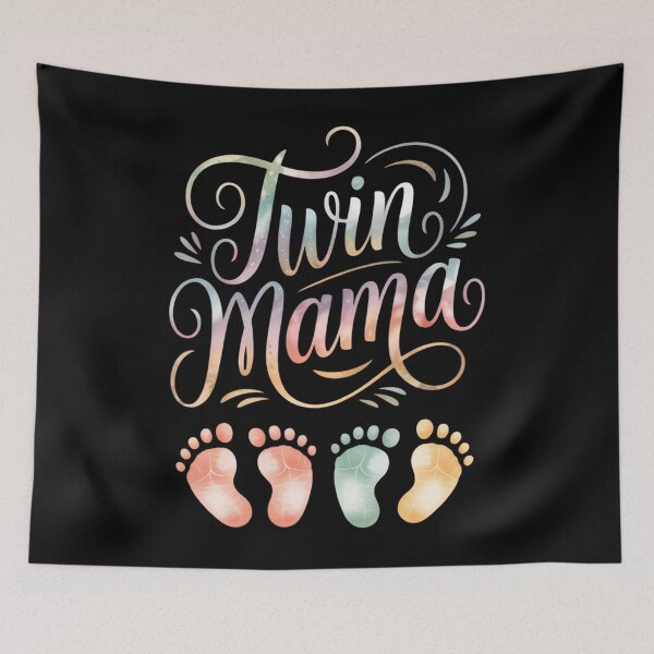 Item preview, Floral Twin Mama Mom to Be Pregnant with Twins Pregnancy designed and sold by EllenJast.