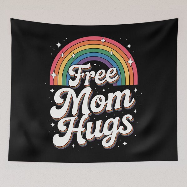 Item preview, Free Mom Hugs Rainbow Heart LGBT Flag LGBT Pride Month designed and sold by EllenJast.