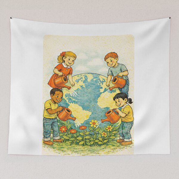 Item preview, Little Hands Big Change designed and sold by LoveLaxmi Arts.