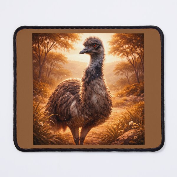 Item preview, Emu at Golden Dusk – Whimsical Australian Wildlife Art designed and sold by GeoWild Designs.