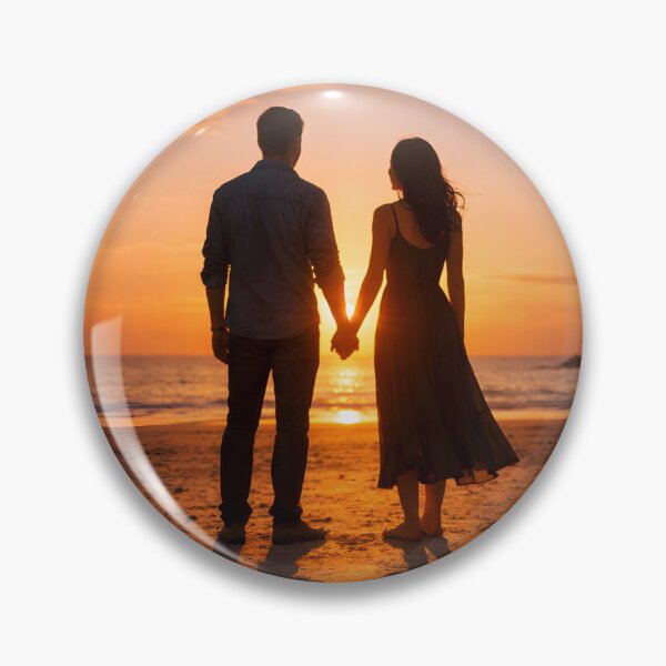 Item preview, A couple holding hands at sunset, their shadows forming a heart on the ground designed and sold by MagicMaker1984.