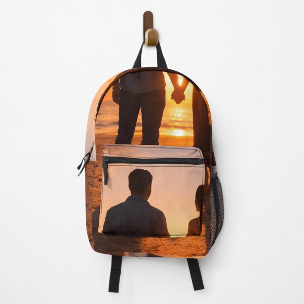 Item preview, A couple holding hands at sunset, their shadows forming a heart on the ground designed and sold by MagicMaker1984.