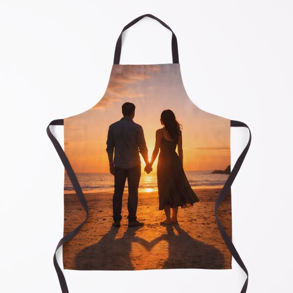 Item preview, A couple holding hands at sunset, their shadows forming a heart on the ground designed and sold by MagicMaker1984.