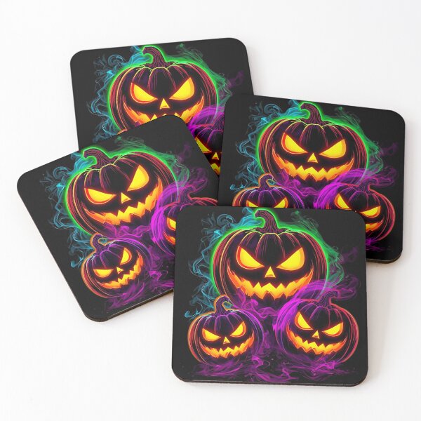 Item preview, Neon Glowing Halloween Jack O Lantern Pumpkins designed and sold by LakLuxe studio .