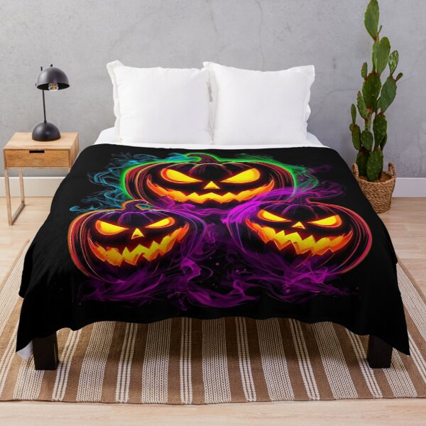 Item preview, Neon Glowing Halloween Jack O Lantern Pumpkins designed and sold by LakLuxe studio .