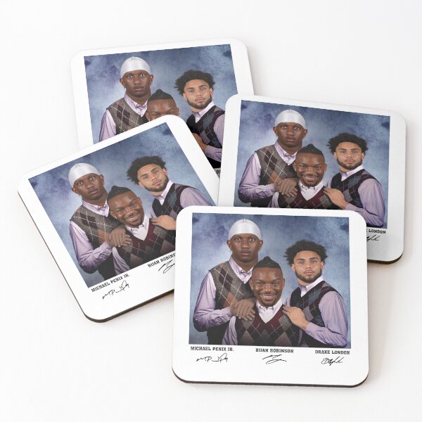 Item preview, Bijan Robinson Michael Penix Jr Drake London Football designed and sold by RebeccaLittlee.