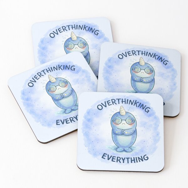 Item preview, Anxie-tee Narwhal™ OverThinking Everything designed and sold by Wondergirl Wanderings.