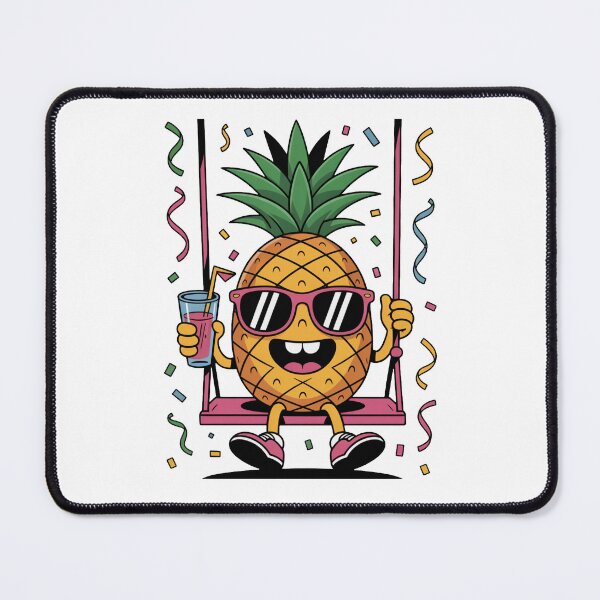 Item preview, Happy Pineapple Party Illustration with Sunglasses – Fun Summer Tropical Vibes designed and sold by flagylART.