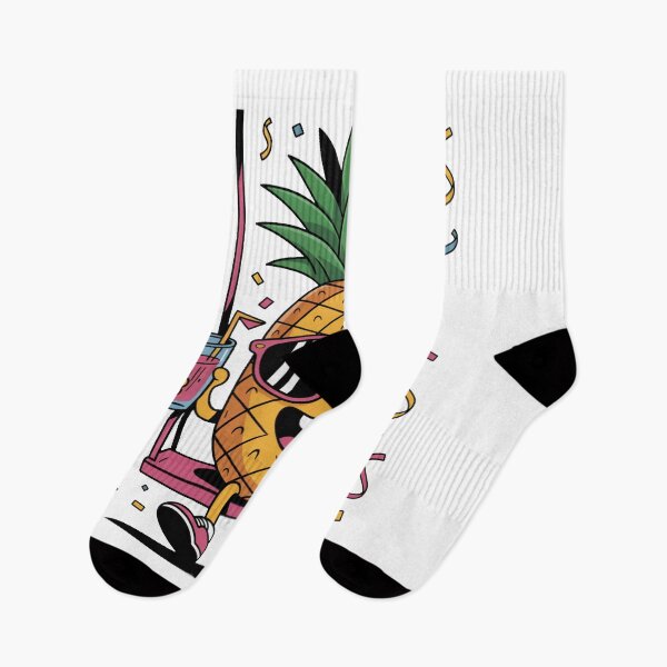 Item preview, Happy Pineapple Party Illustration with Sunglasses – Fun Summer Tropical Vibes designed and sold by flagylART.