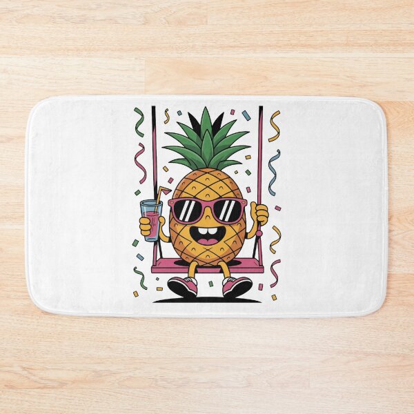 Item preview, Happy Pineapple Party Illustration with Sunglasses – Fun Summer Tropical Vibes designed and sold by flagylART.