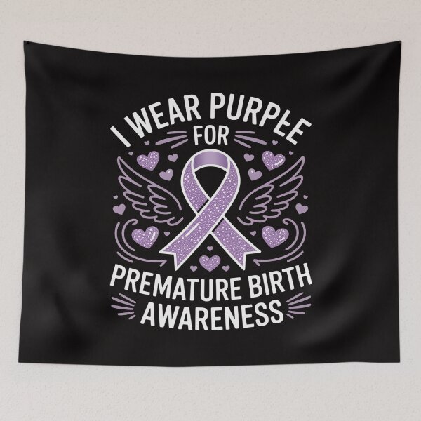 Item preview, Birth Prematurity awareness Purble Ribbon November 2025 designed and sold by HudsonErik.