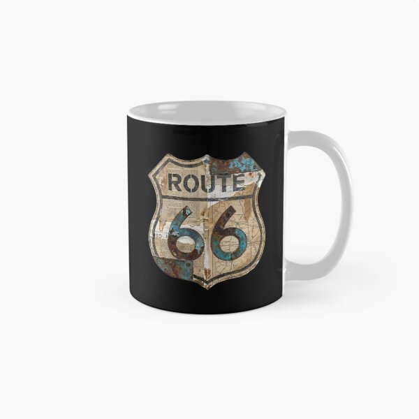 Item preview, Mixed Media Vintage Route 66 Collage Shield designed and sold by AeroNomad.