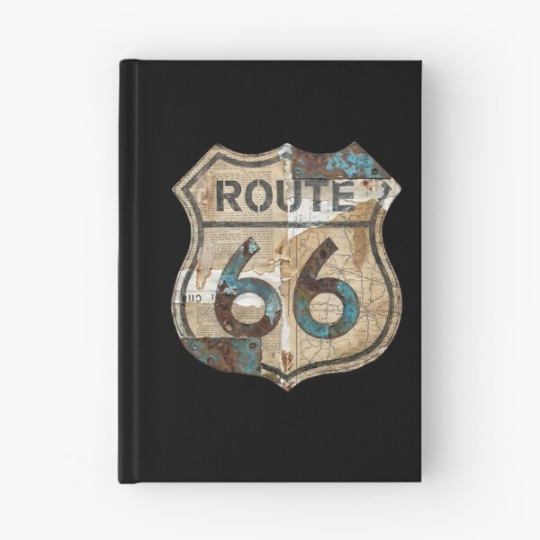 Item preview, Mixed Media Vintage Route 66 Collage Shield designed and sold by AeroNomad.