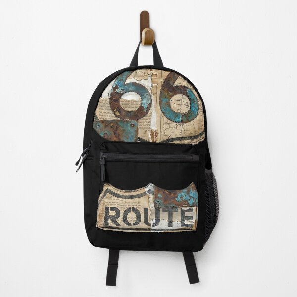 Item preview, Mixed Media Vintage Route 66 Collage Shield designed and sold by AeroNomad.