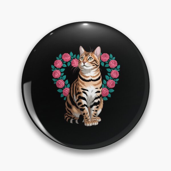 Item preview, Bengal Cat Valentines Day Floral Heart for Cat Lovers designed and sold by IdunayaStore.