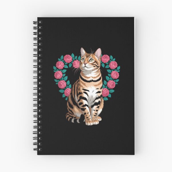 Item preview, Bengal Cat Valentines Day Floral Heart for Cat Lovers designed and sold by IdunayaStore.