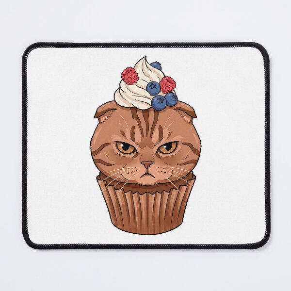 Item preview, Grumpy Chocolate Cat Cupcake designed and sold by Astraskal.