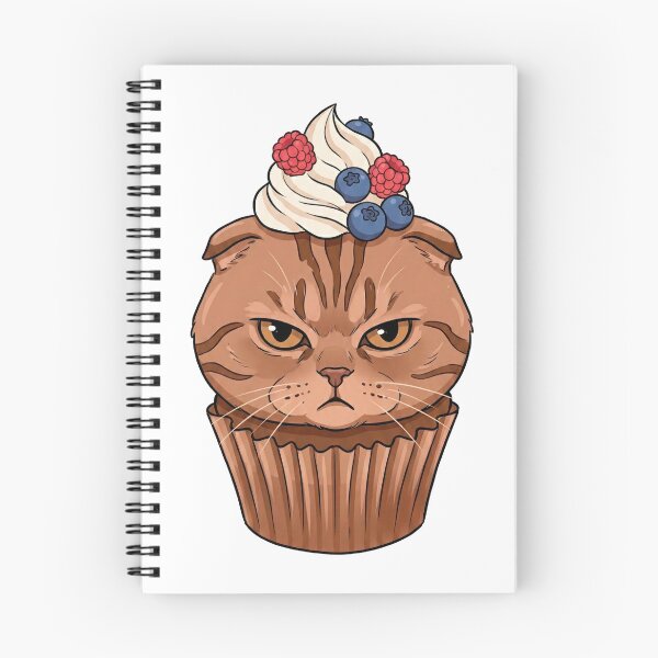 Item preview, Grumpy Chocolate Cat Cupcake designed and sold by Astraskal.