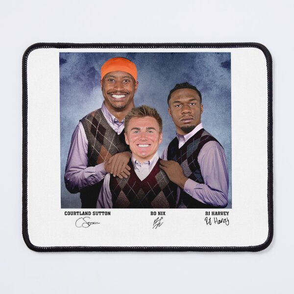 Item preview, Bo Nix RJ Harvey Courtland Sutton Football designed and sold by RebeccaLittlee.