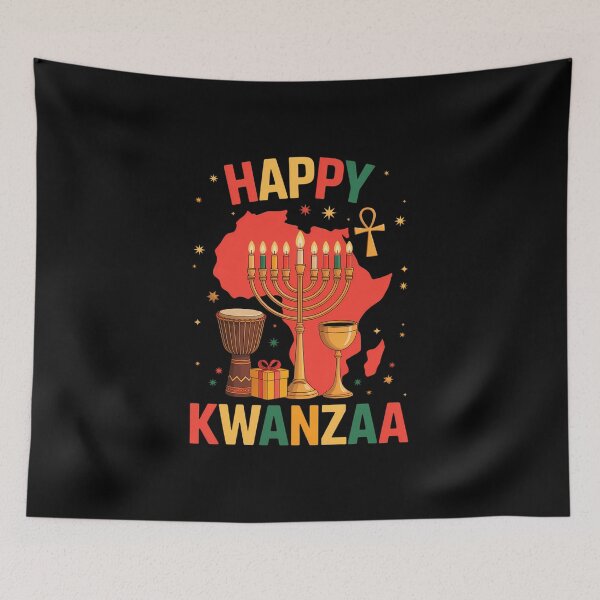 Item preview, Happy Kwanzaa kinara Candles Seven Principles Kwanzaa designed and sold by IdunayaStore.