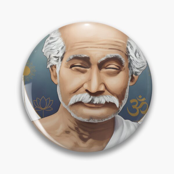 Item preview, Lahiri Mahasaya Spiritual Portrait Art designed and sold by shreeradha.