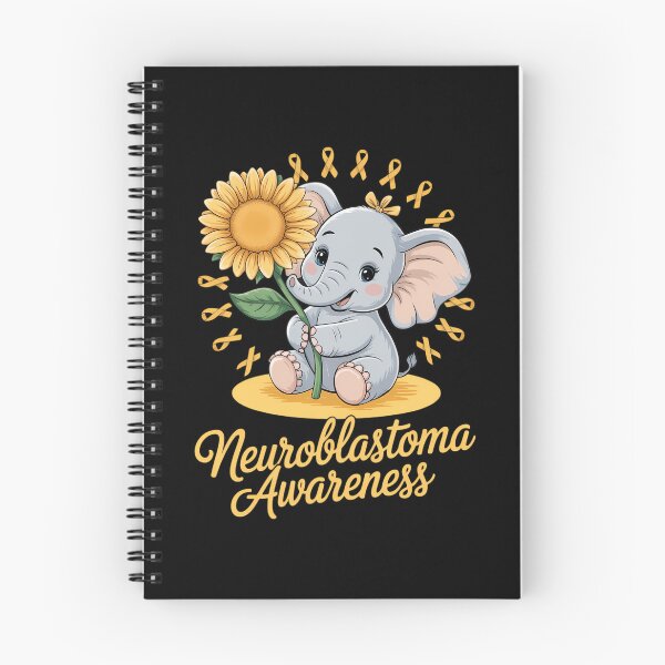 Item preview, NEUROBLASTOMA AWARENESS Cute Elephant Sunflower Yellow designed and sold by IdunayaStore.