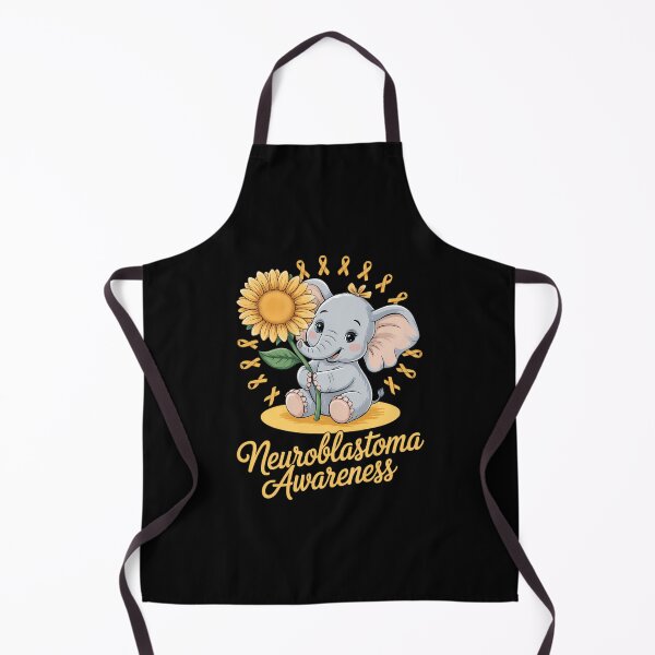 Item preview, NEUROBLASTOMA AWARENESS Cute Elephant Sunflower Yellow designed and sold by IdunayaStore.