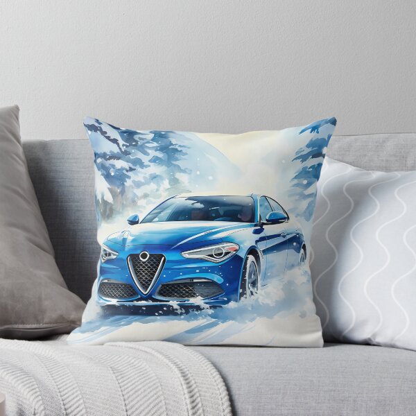 Item preview, Stylish Sports Car Cruising Through Snowy Mountain Forest Path designed and sold by RevUpDesign.