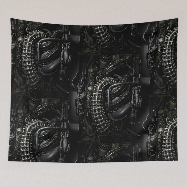 Item preview, Biomechanical Ford Engine Art | H.R. Giger Inspired Surreal Automotive Design | Dark Alien Cyberpunk Machine designed and sold by SergioMiklos.