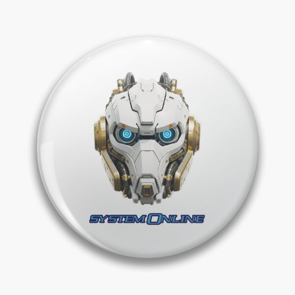 Item preview, Futuristic Helmet - “System Online” - Cyberpunk Tech Typography designed and sold by Designs By Human.