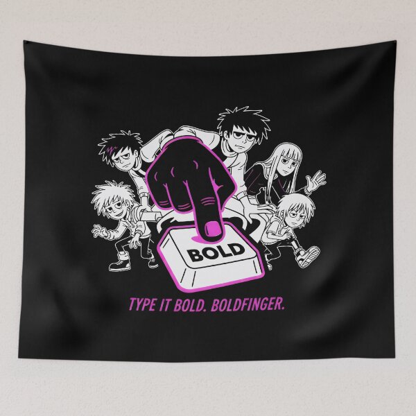 Item preview, Type It Bold Boldfinger Retro Indie Cartoon Aesthetic designed and sold by SplashTastic.