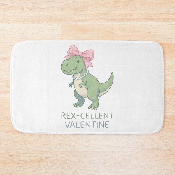 Item preview, Rex-cellent Valentine T-Rex – Cute Dinosaur Pun Kids Funny Valentine's Day Card Design designed and sold by Luminari Creations.