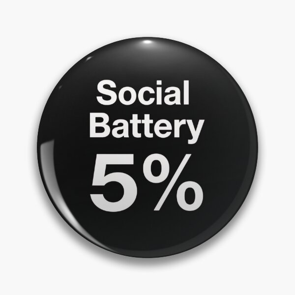 Item preview, Social Battery 5 Percent Introvert Humor Design designed and sold by AdicretorDesign.
