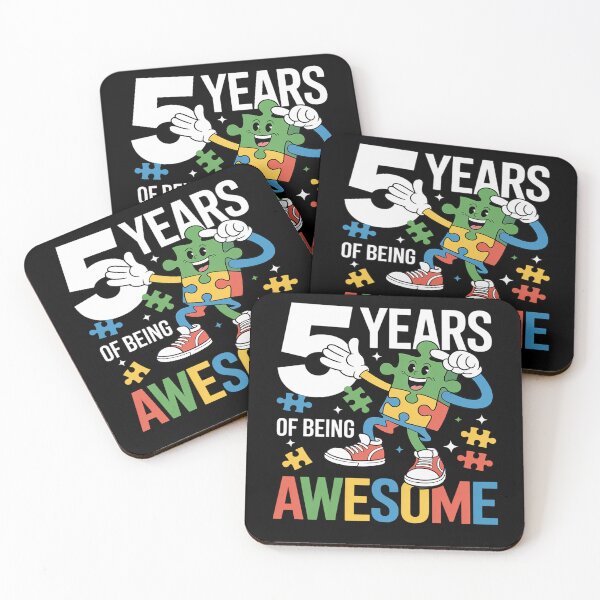 Item preview, 5 Year Old Birthday Autistic Boy Girl Autism Awareness designed and sold by Moxizz.