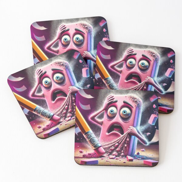 Item preview, I Erased Too Much – Funny Office Panic Art designed and sold by ComedyInkFactor.