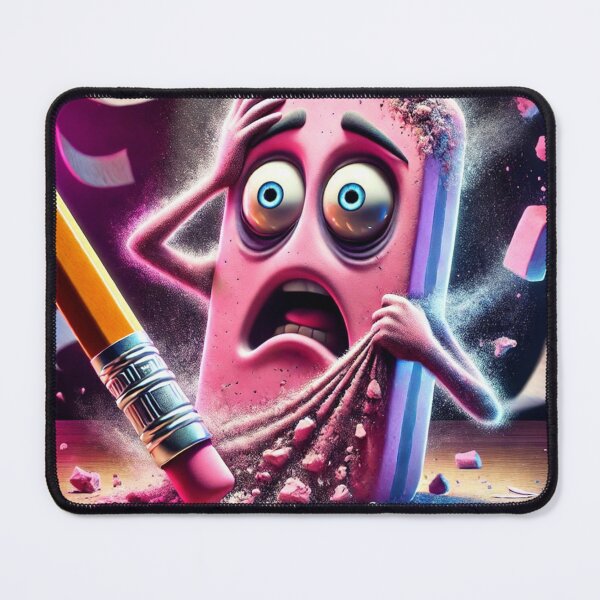 Item preview, I Erased Too Much – Funny Office Panic Art designed and sold by ComedyInkFactor.