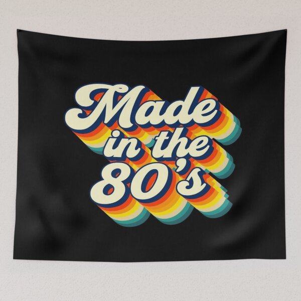 Item preview, Retro "Made in the 80's" Vintage Typography – Bold Multicolor 80s Aesthetic for Nostalgic Fans designed and sold by Bright Nest Studio.