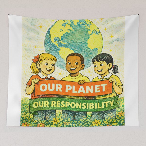 Item preview, Our Planet Our Responsibility designed and sold by LoveLaxmi Arts.