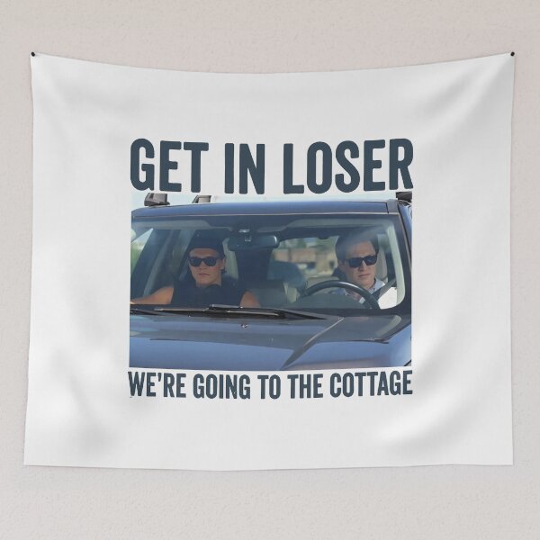 Item preview, Get In Loser We're Going To The Cottage, I'm Coming to the Cottage, Ilya Rozanov and Shane Hollander, Heated Rivalry The Cottage, Ilya and Shane Hockey Romance - Heated Rivalry designed and sold by rexedmee8.
