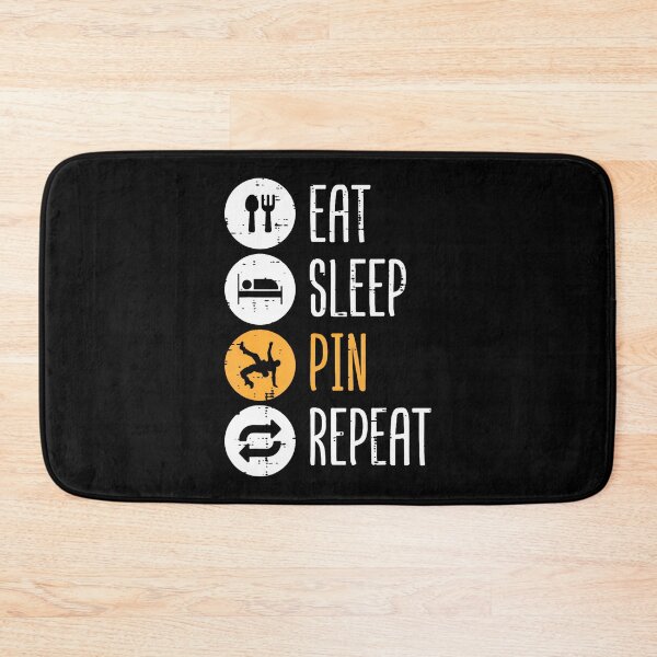 Item preview, Wrestling Eat Sleep Pin Repeat Funny Wrestler Women Men designed and sold by LunaDangelo.